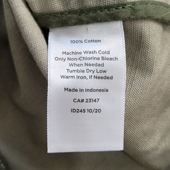 Talbots Jacket Womens Size XS Army Green Camo Utility Button Up Tie Belt Pockets - Picture 6 of 6